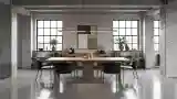 Industrial Dining Room with Raw Textures