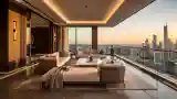 Sypialnia z widokiem na miasto