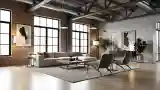 Industrial Living Room with Raw Elegance