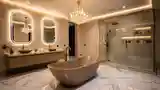 White Marble and Gold Accents