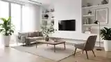 Skandynawski Salon z Drewnem i Bawełną