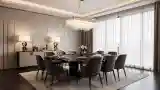 Elegancki Salon Jadalny z Marmurem