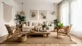 Rattan and Lightwood Lounge