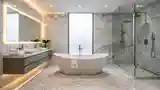 Marble Bath with Ambient Glow