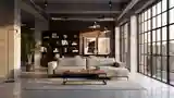 Industrial Artistry in Living Room