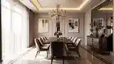 Glamorous Dining Room with Marble