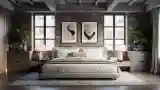 Exposed Concrete Ceiling Loft Bedroom