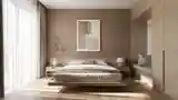 Japandi Bedroom with Wood and Warm Tones