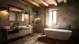 Luxurious Rustic Bathroom Retreat