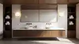 Minimalist Bathroom in Wood and Marble