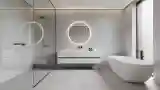 Minimalist Bathroom with Concrete Walls