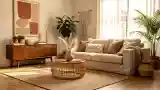 Elegant Lounge with Wood and Textures