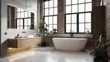 Luksusowy Loft Bathrooms z Cegłą