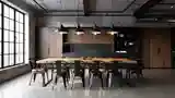 Wysokiej klasy industrialny salon do jadalni