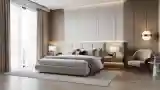 Luxury Modern Bedroom with Wood Paneling