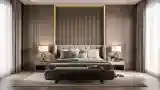 Luxurious Bedroom with Wood and Textured Wall Paneling