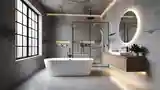 Łazienka Loft z betonem