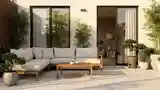 Japandi Terrace with Wood and Bamboo