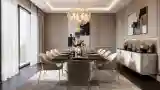 Glamorous Dining Room with Marble