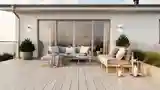 Terrasa Scandynowska z Drewnem