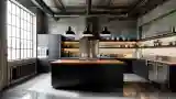 Industrial Kitchen w/ Concrete