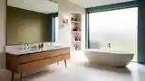 Mid-Century Elegance in White and Wood