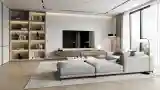 TV Room with Elegant Wood