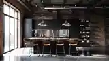 Industriальная Kuchnia z Ciemnymi Tonami