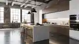 Kuchnia Loft z Marbrem i Cegłą
