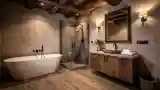 High-End Rustic Bathroom