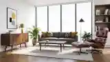 Sunlit Mid-Century Modern Living Room