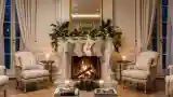 French Elegance Living Room with Fireplace
