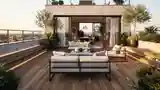 Loft Terrace with Concrete and Wood