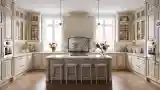 Marble and Brass Kitchen Elegance