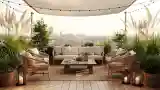 Bohemian Terrace with Wood and Rattan