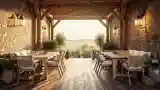 Wooden Pavilion with Panoramic View