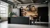 Industrial Kitchen with Contrast