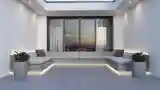 Minimalist Lounge with Ambient Lighting