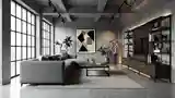 Industrial Living Room with Elegance
