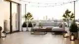 Zewnętrzny salon w stylu minimalistycznym