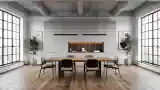 Industrial Dining Room with Warmth