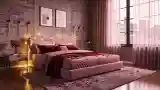 Luksusowy Łóżko w Loftowym Pokoju