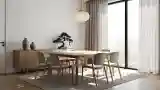 Elegant Dining Room with Wood
