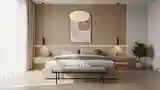 Japandi Bedroom with Wood and Stone