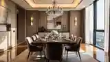 Glamorous Dining Room with Crystal Chandelier