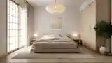 Japandi Bedroom with Wood and Light