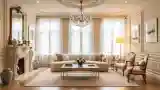 Classic Salon with Marble and Gold Accents