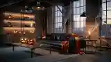 Industrial Living Room for Halloween