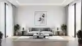 Salon z elegancją minimalistyczną