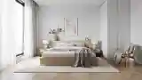 Scandinavian Bedroom with Wood